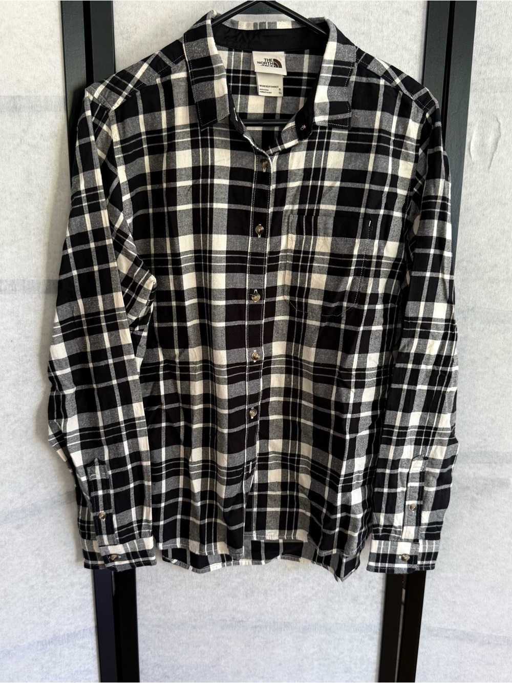 The North Face Berkeley Girlfriend Plaid Flannel Shirt Women's L NWT